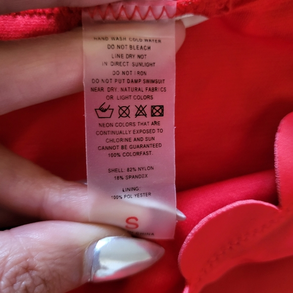 Red High Waisted Bikini with Removable Straps Size Small - Picture 10 of 11